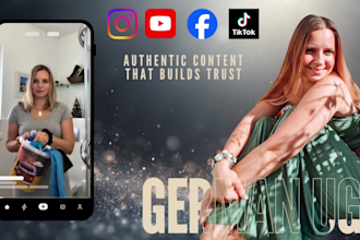 create ugc videos as your middle aged spokesperson in german