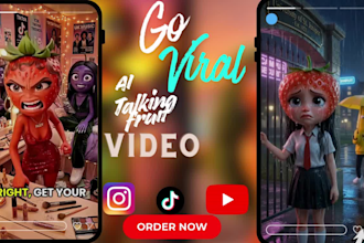create viral ai talking object and fruit animation shorts