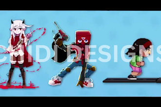 create nsfw pixel art character sprite sheets, anime pixel arts animation npc