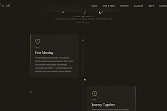 create a premium wedding, birthday and events website