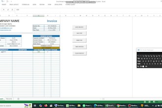 create automated excel invoice generator and billing system