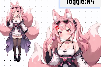design high quality and rig nsfw vtuber live2d model vtuber model commission