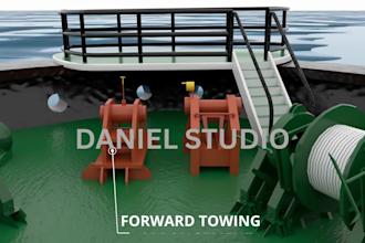 do 3d industrial ship animation oil tanker explainer and technical visualization