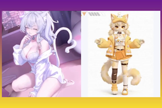 create a custom live2d vtuber model with rigging and anime avatar design