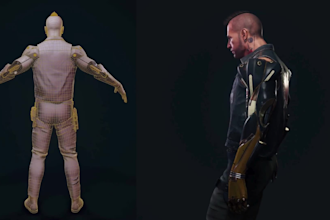 3d game ready character modeling, 3d game assets model, lowpoly character model
