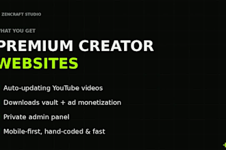 build a premium creator business website