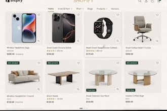 design a shopify store for furniture, electronics and home decor