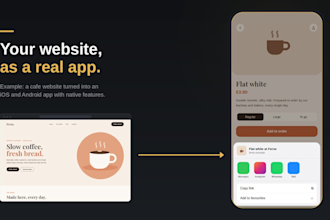 convert your website into an ios and android app