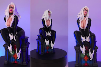 3d print and paint custom anime figure resin statue bust diorama miniature stl