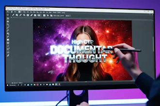 design youtube documentary logo  thumbnail and intro animated vedio in 24 hours