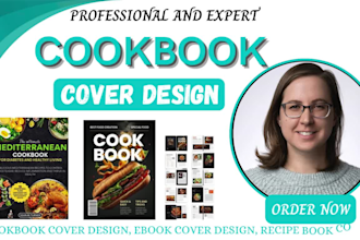 design unique cookbook and recipe book cover for amazon kdp
