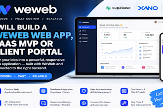 build a custom weweb web app, saas mvp, or client portal