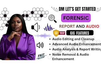 do forensic audio editing, audio cleanup and enhancement
