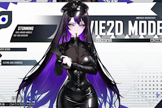design quality 2d vtuber model and rig on live2d vtuber avatar and facerig