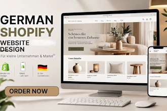 design or redesign shopify website for the german market