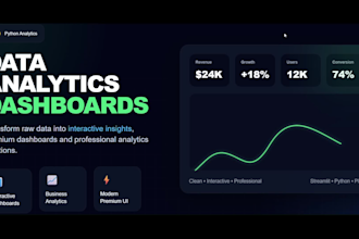 build a professional data analytics dashboard using python