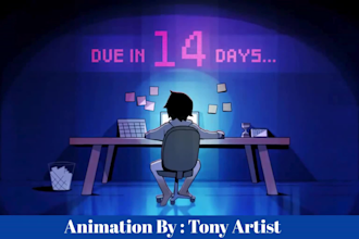 do unique 2d anime animation, 2d anime cinematic animation, 2d game trailer
