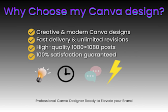 design modern canva social media posts and templates for your brand