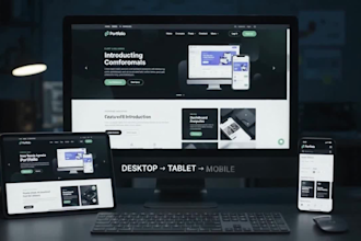 build a modern responsive portfolio website