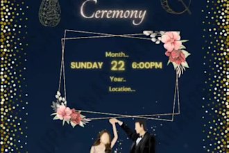 design clean and elegant animated video invitations