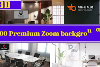 design a fully customized zoom meeting background