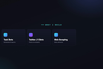 develop task bots, twitter bots, python bots and web automation bots