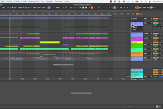 provide you with a ableton template of a full melodictechno track