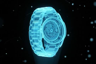 create 3d hologram video, hologram fan animation and product display