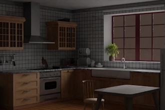 create 3d models and renders in blender