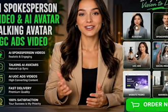 ai spokesperson video ai avatar talking avatar ugc ads video human avatar