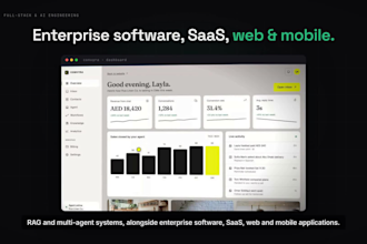 develop custom full stack ai web app, software ai development saas dev ai agents