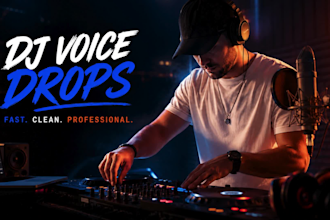 make energetic dj voice drops, hype intros, and professional tags super fast