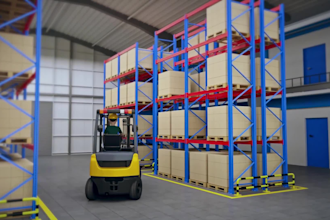 do 3d industrial animation, 3d factory warehouse animation, forklift animation