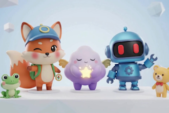 make cute 3d chibi character model, stylized cartoon mascot for 3d printing