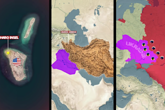 create geolayers map animation for geopolitics and documentary videos