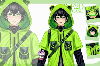 design and rig 3d vtuber character live2d cubism 2d anime live2d commission