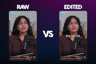 adding captions and cuts for podcast clips