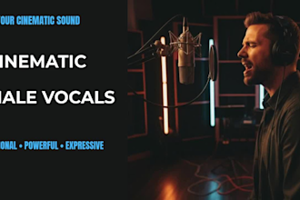 record emotional male vocals for cinematic songs and soundtracks
