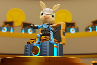 create a stylized 3d character for games or animation