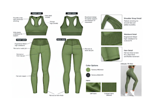 design sportswear tech pack activewear design clothing tech pack gymwear