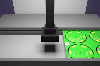 create 3d pcba animation for pcb assembly and electronics visualization