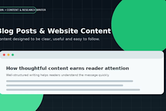 write well researched articles reports and content