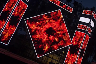 resolume vj loops, concert stage show dj visual concerts led screen animation