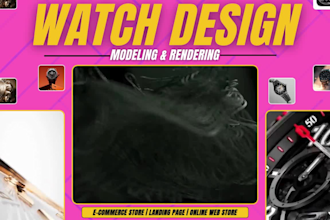 create luxury 3d watch design, modeling, rendering, cinematic watch animation
