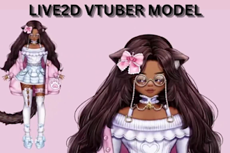create custom live2d vtuber model, anime vtuber avatar and rigging live2d vtuber