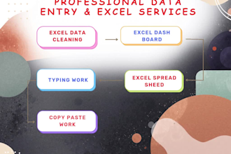 create excel spread sheets and do accurate data entry