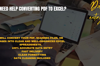 convert PDF to excel or spreadsheet data entry