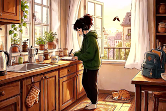 do lofi loop animation, lofi animation, motion design, anime cozy style
