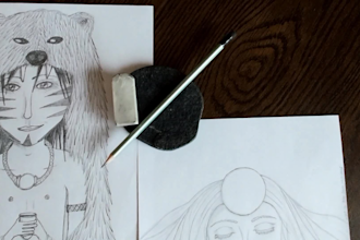 make a minimalistic spirit sketch for you