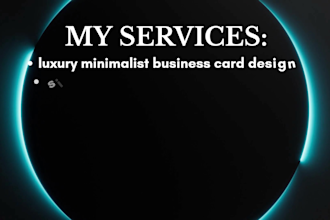 design luxury minimalist and digital business card design